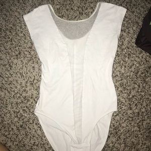 American apparel white mesh bodysuit